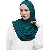 Premium Cotton Pleated Hijab for Muslim Women, Maxi Head Scarf Shawl Wrap Lightweight