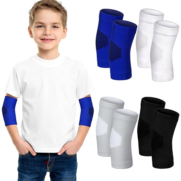 Manga De Brazo Deportiva Coderas De Comprión Para Jóven Mangas De Tirador De Baloncto, 3-12 Años Niños Niñas, Soporte De Codo De Protección De Articulacion - AliExprs