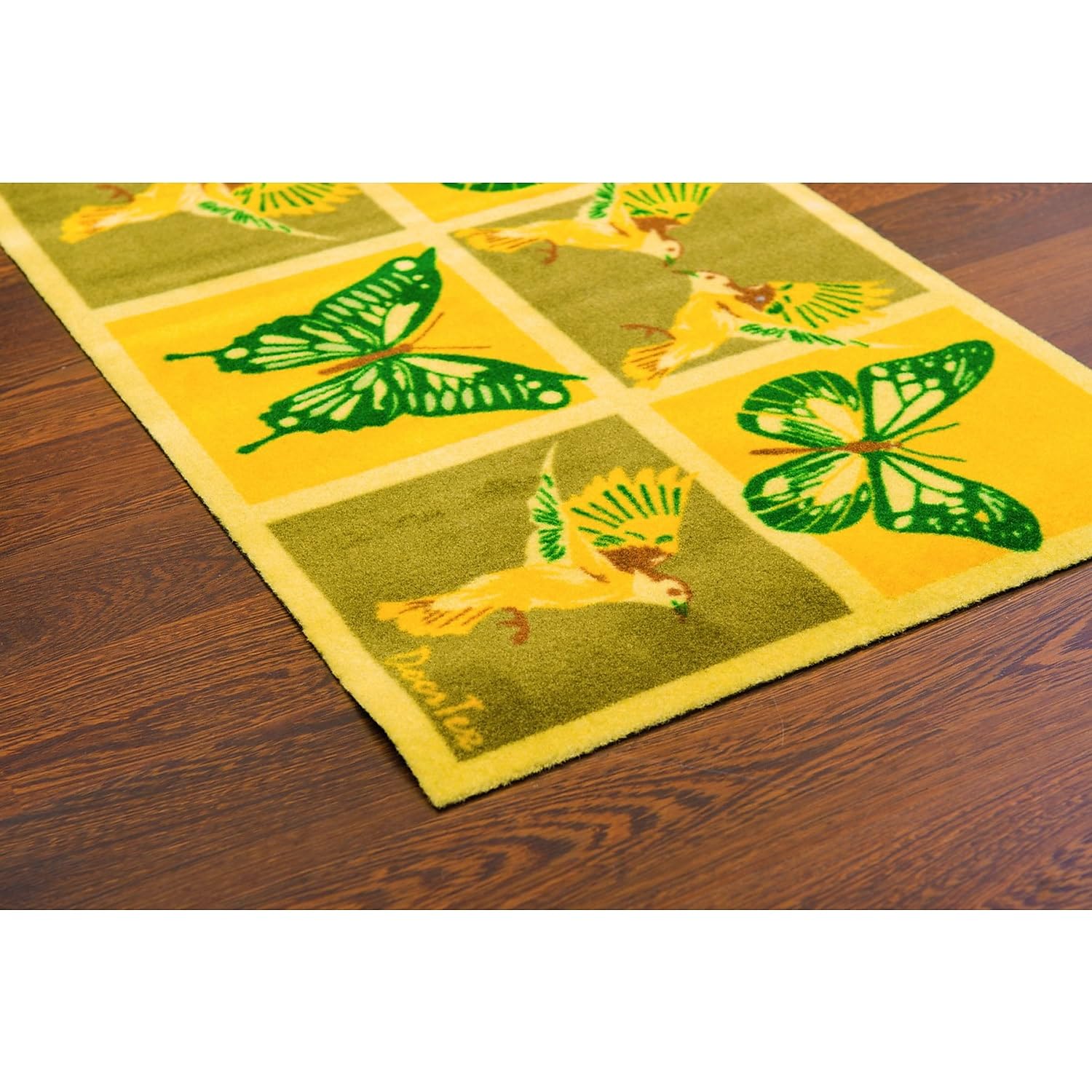 Doortex, Conservatory Runner Mat, Yellow Butterfly Design, 50 x 75 cm (FR4SR2030BY)