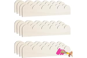 HEONAY Scalloped Decorative Wood Trim Unfinished Scalloped Wood Molding DIY Wooden Moulding Trim for Home Wall Window Cabinet Shelf Door Frames Decoration (15.75in x 3.15in, 12 Pack)