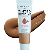 wet n wild Bare Focus Tinted Hydrator Tinted Skin Veil, Lightweight Buildable Coverage with Hyaluronic Acid &amp; Vegan Squalane, Semi-Matte Finish, Cruelty-Free - Deep