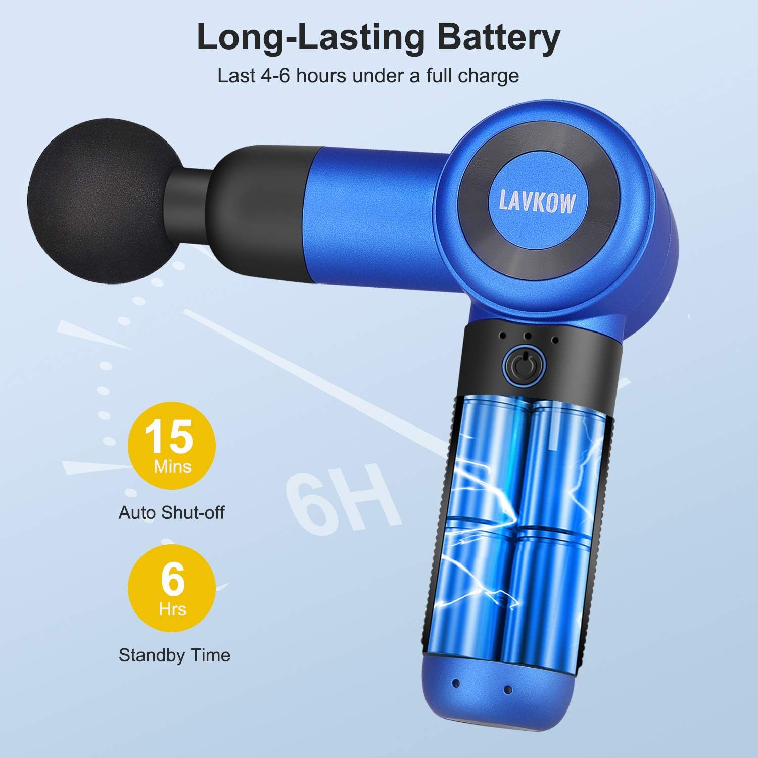 Massage Gun Deep Tissue Percussion Electric Back Muscle Massager with Adjustable Arm, Handheld Ultra-Quiet Brushless Motor, for Gym Office Home Post-Workout Pain Relief: Health & Personal Care
