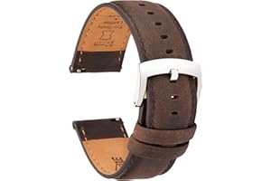 CORROPELLE Leather Watch Bands Quick Release, Vintage Elegant Top Grain Leather Watch Band Straps Replacement for Men and Women, Watch and Smartwatch, Choice of Width - 18mm 19mm 20mm 21mm 22mm
