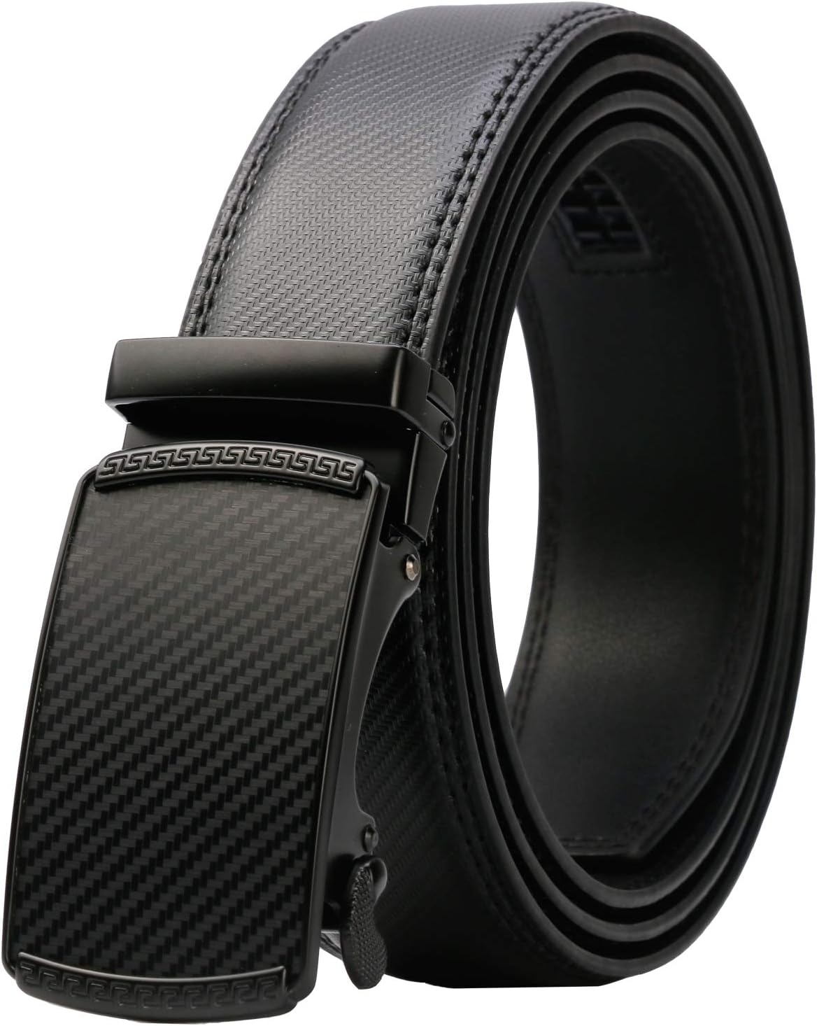 Lavemi Men's Real Leather Ratchet Dress Belt with Automatic Buckle,Elegant Gift Box