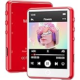 128GB MP3 Player Bluetooth 5.3 with 2.4" Full Touch Screen，MECHEN Portable Digital Music Player with HD Speaker，FM Radio, HiFi Lossless Sound, Recording, Support up to 512GB