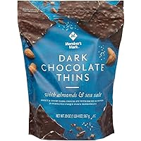 Member's Mark Dark Chocolate Thins With Almonds & Sea Salt (20oz), 20 Oz