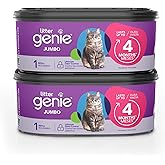 Litter Genie Refill Bags | Jumbo 2-Pack | Up to 8 months of supply in 2 cartridges | Ultimate Odor Control Cat Litter Bags