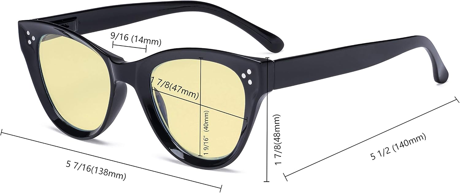 Eyekepper Oversized Cat Eye Design Blue Light Blocking Glasses for Women Anti Glare Cut UV Rays - Image 5