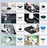 Aken Electric Spin Scrubber Cordless 8 Brush Heads Extension Handle 2 Speeds view 3