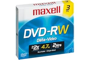 Maxell 3-Pack 4.7GB 2x DVDRW 635123
