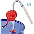 VEVOR Drum Pump, 5 GPM Flow, Rotary Barrel Pump Hand Crank, Fits 5 to 55 Gallon Drums with 3-Section Suction Tube Assembly and Hose, Designed to Transfer Fuel, Engine Oil, Diesel, Kerosene, Cast Iron