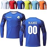 Custom Padded Goalie Jersey Soccer Goalie Shirt Personalized Goalkeeper Uniform Goalkeeper Kit for Kids Boys Youth Adults