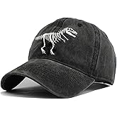 LOKIDVE Men Women Dinosaur Hat Embroidered T Rex Skeleton Baseball Cap