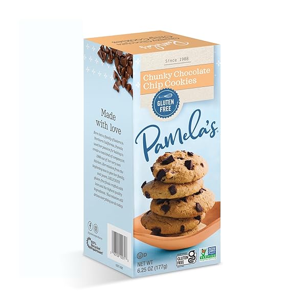 PAMELAS PRODUCTS CHUNKY CHOCOLATE CHIP COOKIES, 6.25 OZ