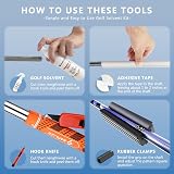 SAPLIZE Golf Regripping Kit with 15 Paper-Backed Tapes 5oz Solvent Vise Clamp view 7
