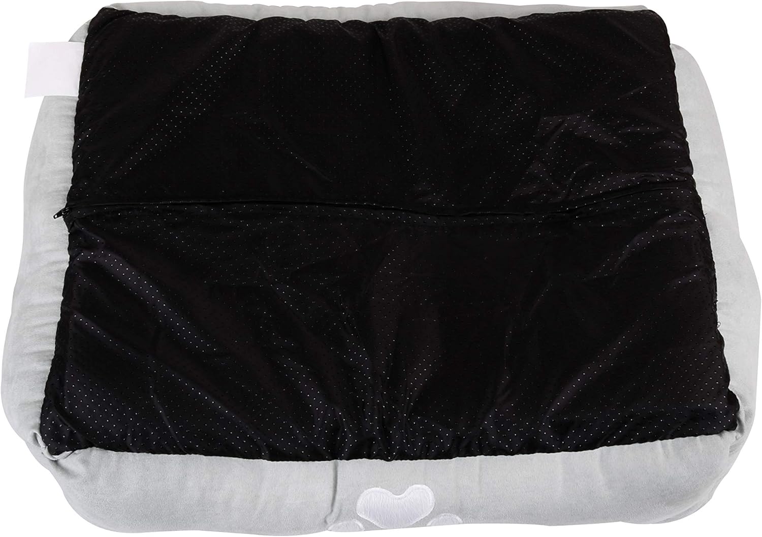 Long Rich HCT REC-005 Reversible Rectangle Pet Bed with Dog Paw Printing, Coffee, By Happycare Textiles, 25 by 21 inches : Pet Supplies