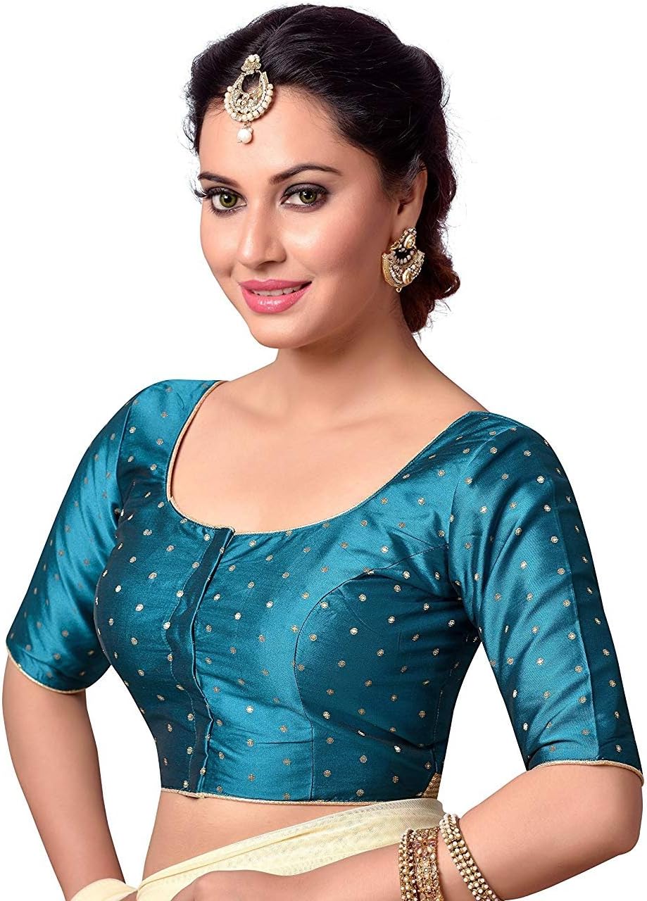 Troyal Women's Party Wear Bollywood Indian Style Saree Blouse (B11)