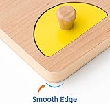 SYHLN Wooden Shape Sorter Peg Puzzle for 1 2 3 Year Olds Toddlers view 5