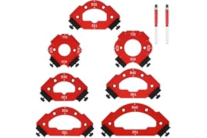 7 Pcs Router Corner Radius Template, Corner Routing Guide Set w/Trimming Cutter,Router Radius Jig for Woodworking Edge Trimmi