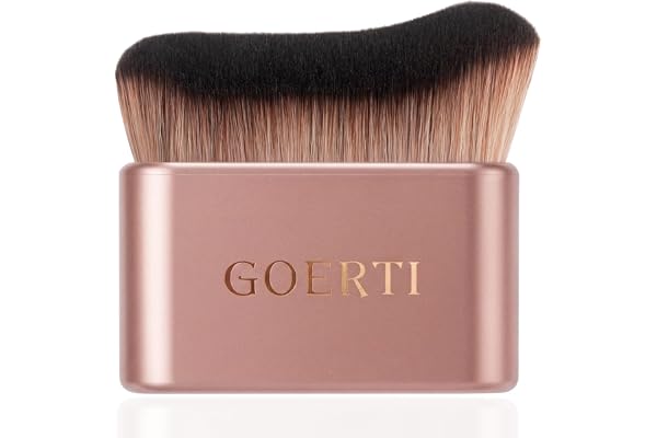 GOERTI Professional Body Makeup Brush for Blending Liquid Foundation Self Tanner Vegan Face Kabuki Brush for Body Self Tan Br