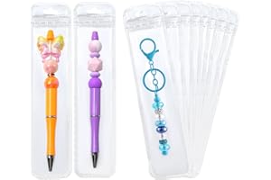 DASTTUIS 50 Pieces Pen Packaging Bags for Beadable Pen - Packaging Bags for Small Business Resealable Bag - Applies to Beaded Pen, Keychain, jewelry, Candy Bag for Packaging