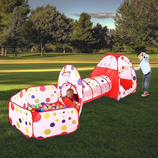 MAIKEHIGH soft play Indoor/Outdoor Play Tunnel and Play Tent CubbyTube