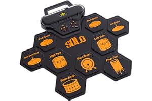 AUPHY Electronic Drum Set, Electric Roll-up Drum Set with 9 Drum Practice Pads with Drum Sticks and Foot Pedals, E Drum Set with Built-in Speaker and Headphone Jack Great Holiday Birthday Gift for Kids