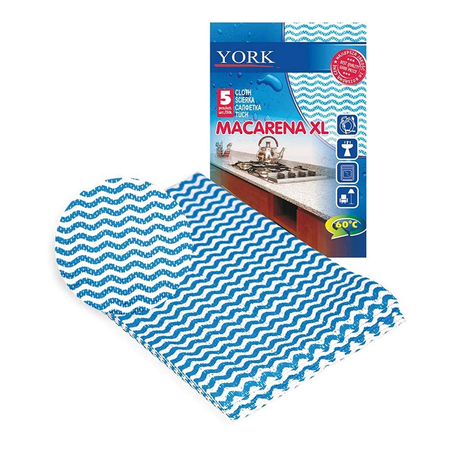 York YSCIEMACARENAD Cloth Macarena, Xl, 5Pcs, 35x50 Size