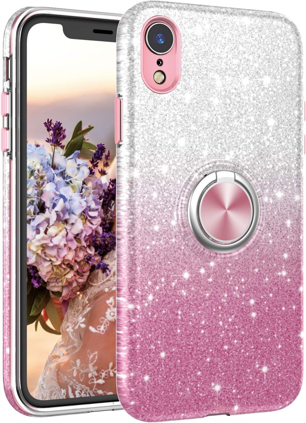 iPhone XR Case,Nicelycase Bling Sparkly Glitter Cute Phone