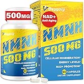 NMNH (NMN Supplement Alternative) NAD Supplements for Anti Aging, Energy, Immune, Focus (Dihydronicotinamide Mononucleotide) 500mg, to Boost NAD+ Levels As We Age, Pure Organic - 60 Capsules