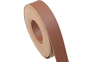 CDY Double Sided Leather Strap 1 Inch Wide 200 Inches Long Leather Strip for DIY Craft Projects, Leather Straps Very Suitable for Traction Ropes, Bag Straps (Brown)