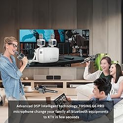 TOSING G6 Pro Karaoke Machine Microphone Wireless