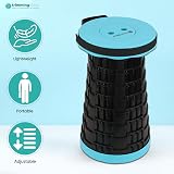 Trimming Shop Heavy Duty Foldable Telescopic Stool Blue 440lb Max Load view 7