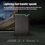 Transcend StoreJet 25M3C 4TB Rugged Portable Hard Drive USB-C 3.1 Iron Grey view 8