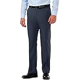 Haggar Men's Cool 18 Pro Classic Fit Flat Front Casual Stretch Performance Golf Pant - Regular and Big & Tall