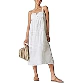 Lucky Brand Womens Lucky Brand Women's Cutwork Paneled Maxi Dress