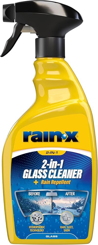 Rain-X 2-in-1 Glass Cleaner + Rain Repellent 500ml – Streak-Free