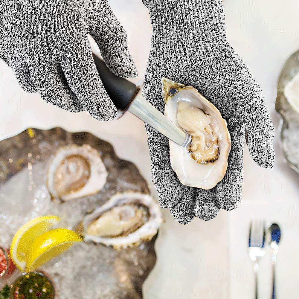 Cut Resistant Gloves safety working gloves Level 5 Protection, work safety gloves Kitchen Gloves 1 Pair (Large)