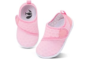 shopUAL Toddler Water Shoes Kids Girls Boys Beach Aqua Socks Skin Barefoot Walking Water Shoes Quick Dry Non-Slip Breathable Swim Pool Surf