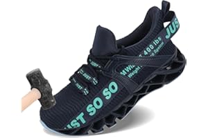 COKAFIL Steel Toe Shoes for Men Women Slip On Work Safety Cap Sneakers Comfortable Puncture Proof Slip Resistant Shoes