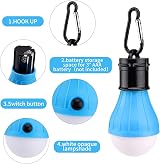 TSLBW 5 Pcs Camping Lights LED Tent Lanterns with Carabiner Clips 3 Modes view 6