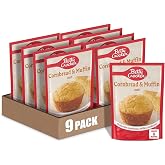 Betty Crocker Cornbread and Muffin Baking Mix, 6.5 oz. (Pack of 9) | Add Egg, Milk &amp; Butter, Works As Skillet Cornbread Or Muffins, Fluffy Texture, Great As A Snack Or Dinner Side Dish