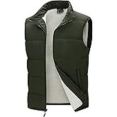 33,000ft Men's Winter Puffer Vest Outerwear Fleece Lined Warm Casual Outdoor Insulated Quilted Sleeveless Jacket