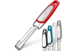 Orblue Premium Apple Corer Tool - Durable Stainless Steel Fruit Core Extractor Tool - Apple Corer Remover, Red