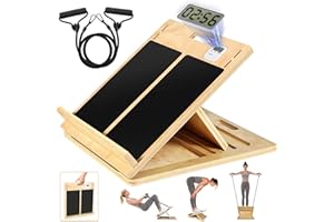 LAAPEE Extra Large Adjustable Wooden Slant Board - 15.7x20 Inches Calf Stretcher for Plantar Fasciitis & Ankle Rehab, Anti-Slip (220 LBS Capacity)