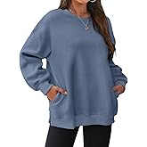 Scapodo Women's Oversized Fleece Sweatshirt - Soft Crewneck Casual Sweater Top Comfy Fall Winter Fashion Hoodie