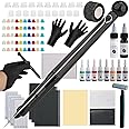 NISIMP Hand Poke Tattoo Kit for Beginners, DIY Tattoo Poke Pen Set with 20pcs Needles & 8 Colors Ink Set - Complete Starter Practice Kit