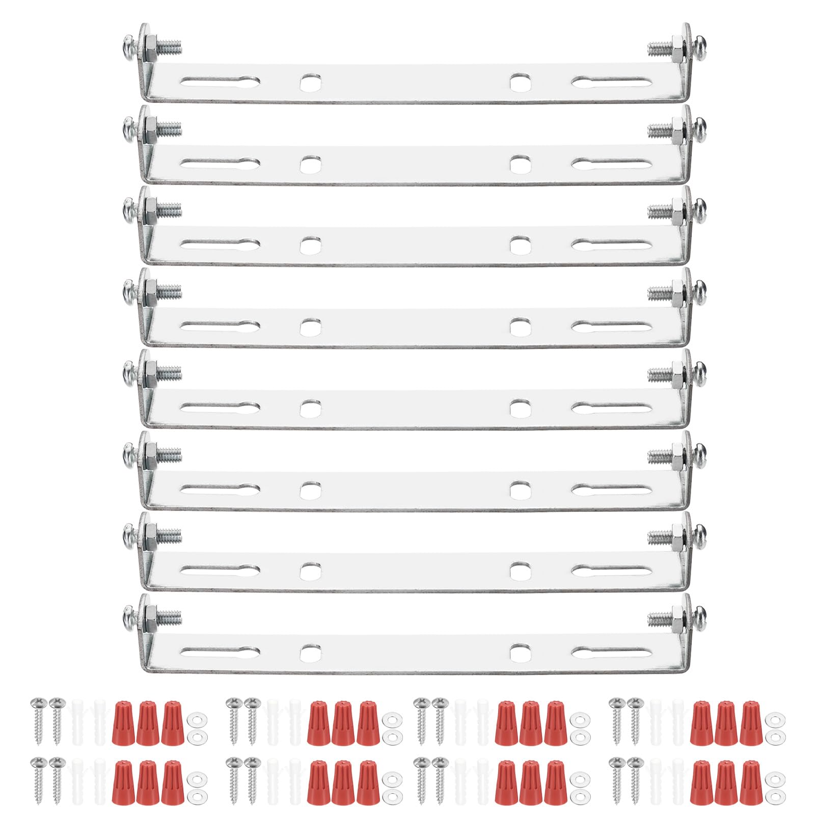 PATIKIL 135mm (5.31") Universal Light Fixture Mounting Bracket Kit, 8 Set Light Crossbar Ceiling Light Plate with Screw for Wall Light Ceiling Light Pendant Chandelier