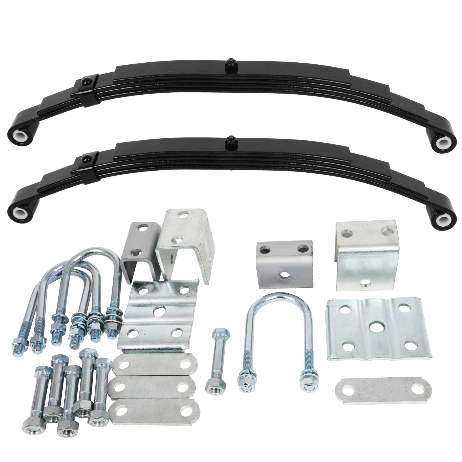 Photo 1 of Heavy Duty Trailer Leaf Springs Utility Trailer Leaf Spring New Suspension Kit & Hanger Kit & U-Bolt kit& Trailer Axle kit4 Leaf 3500lbs Total Capacity fit for vehicles trailers