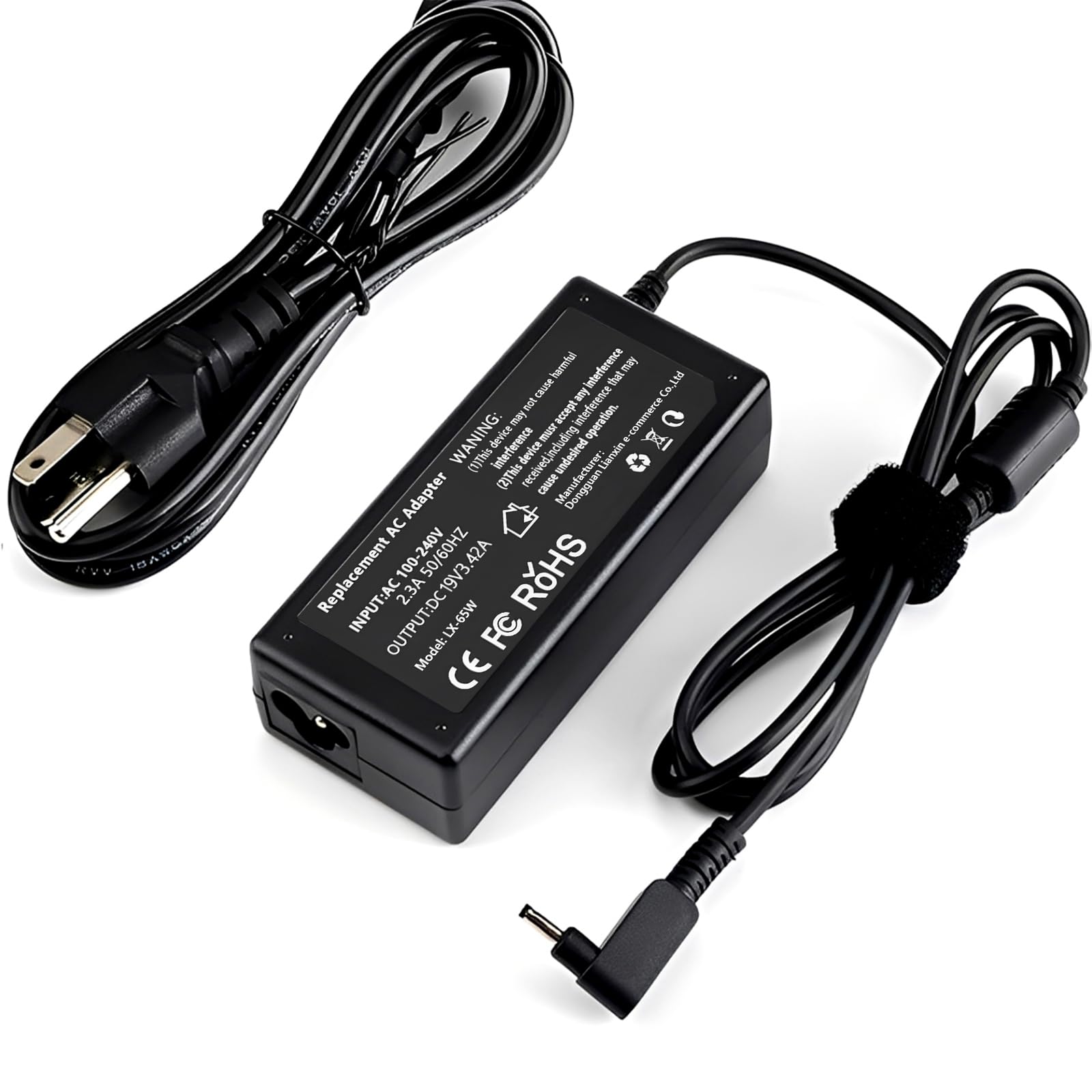 Nivjuky 65W 19V 3.42A Laptop Charger Compatible with Acer Chromebook 11 R11 13 14 15 CB3-532 CB3-111 CB3-131 CB3-431 CB5-571 CB5-132T C738T C740 N15Q8 N16P1 N20C5 A11-065N1A Computer Power Cord